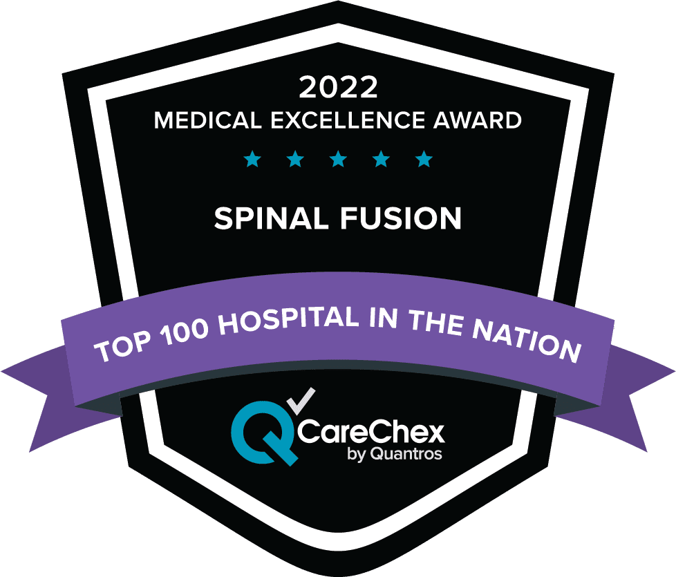 spine center top hospital badge