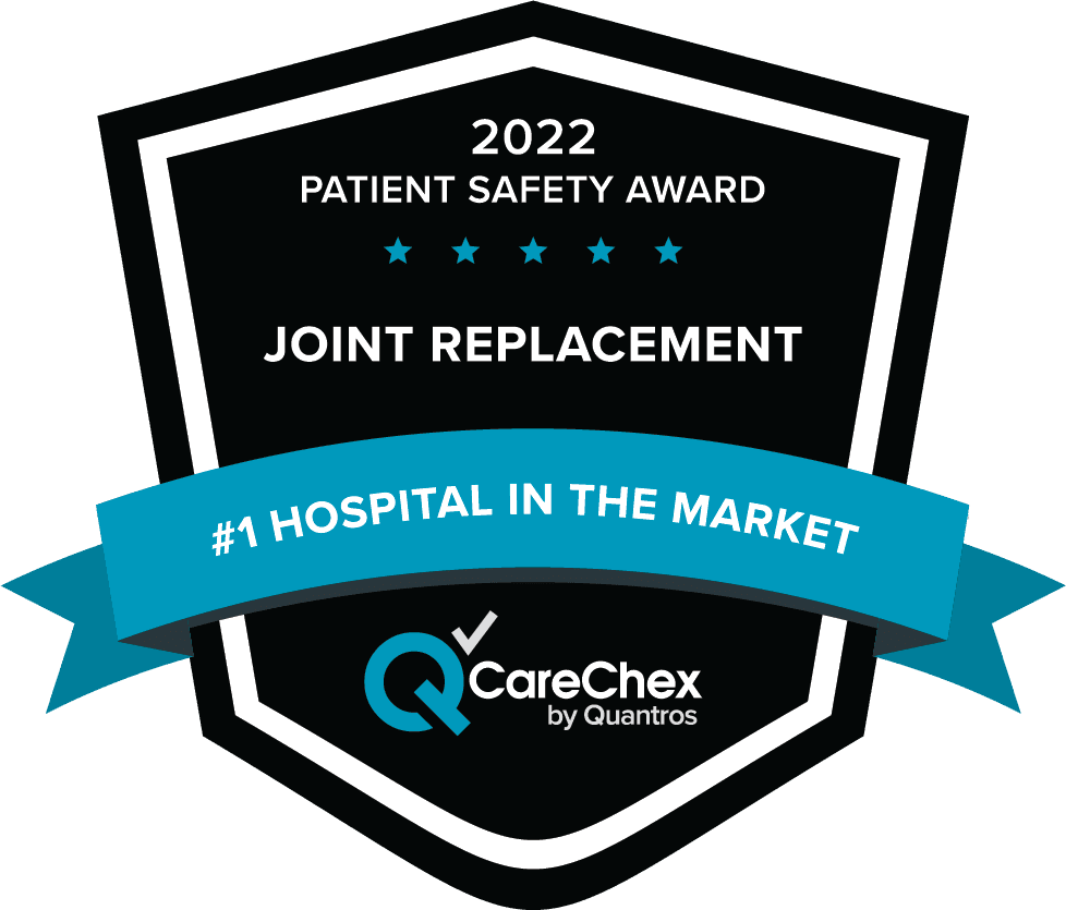 joint replacement best hospital badge