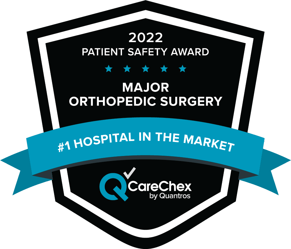 best in major orthopedic surgery patient safety badge
