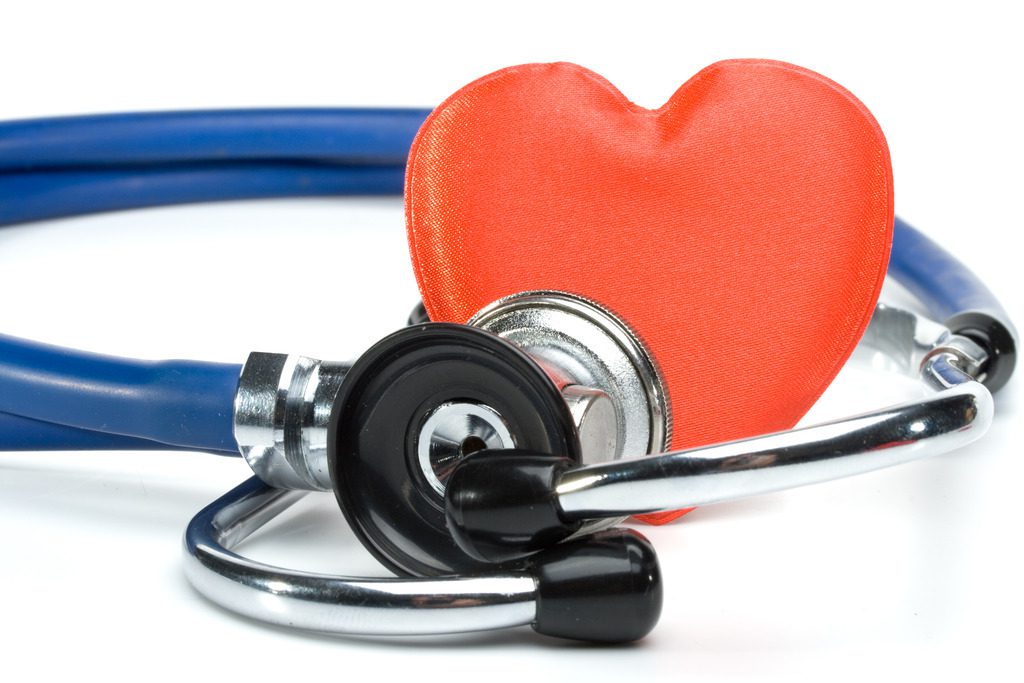 Photo Illustration of Heart and Stethoscope